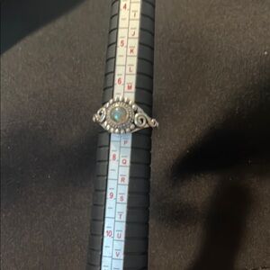 Silver Ring with Blue Gemstone